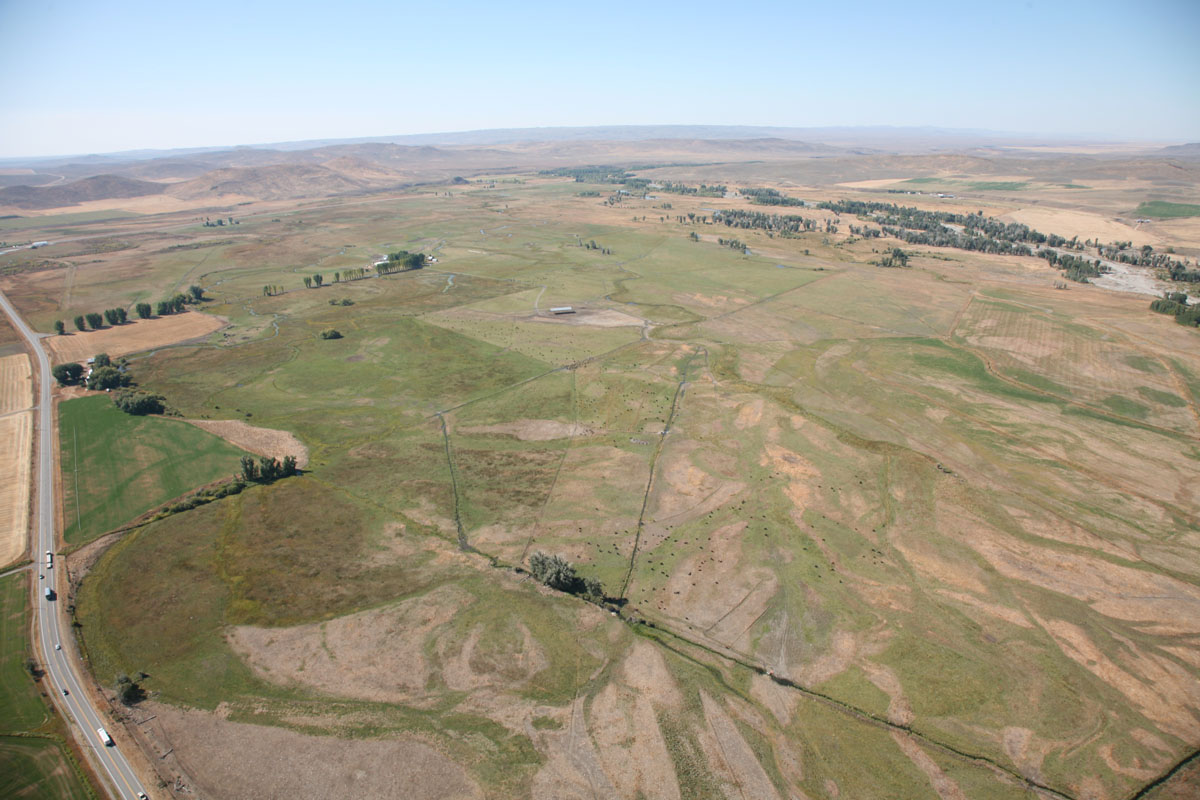 Heartrock Ranch before restoration with flood irrigation