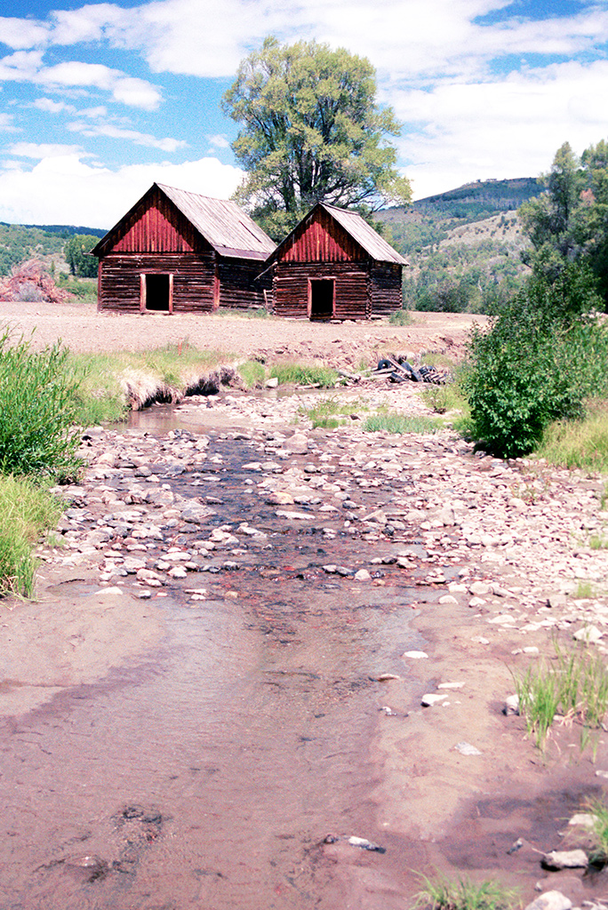 Roaring Fork of Little Snake River prior to restoration showing entrenched F4 stream type with eroding banks